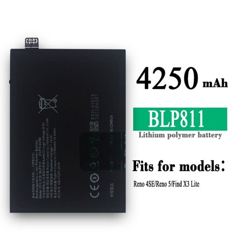 适用于oppo reno 4se/reno 5/find x3 lite手机 blp811内置电池