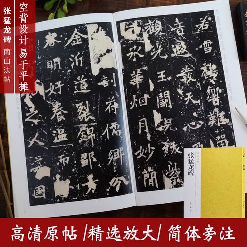 张猛龙碑 北魏碑楷书代表作碑帖全貌 高清原碑帖 精选彩色放大版毛笔