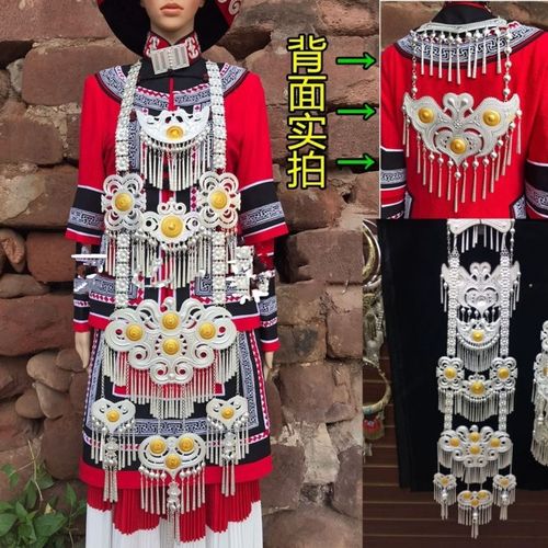 彝族银饰长条项链925镀银特色工艺>少数民族特色工艺品彝族饰品
