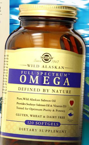 美国进口solgar阿拉斯加三文鱼深海鱼油软胶囊120粒中老年omega3