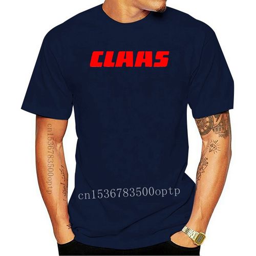 new claas tractor logo men white t-shirt