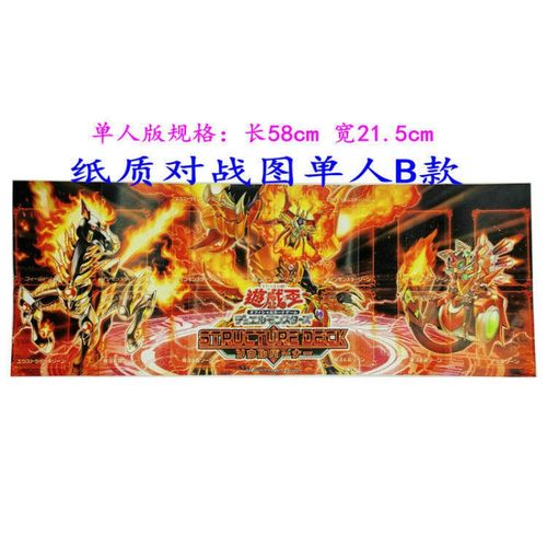 游戏王卡垫纸质战斗盘决斗盘对战图纸牌垫桌布垫单双人场 2张纸质对战