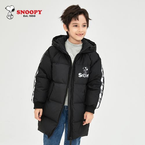 史努比童装羽绒服男童中大童2021冬季白鸭绒保暖儿童羽绒服外套潮