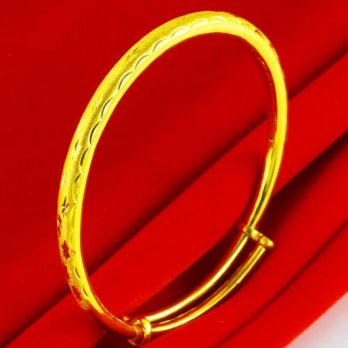 正品黄金手镯9999足金镯子女士2022新款纯金饰品妈妈款送老人龙凤