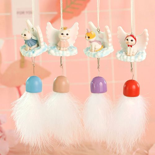 粉色少女心风铃卡通可爱猫咪挂件寝室阳台装饰礼品