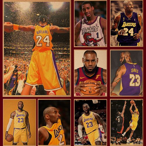 科比海报nba湖人队篮球明星kobe周边卧室墙贴高清签名墙纸壁纸