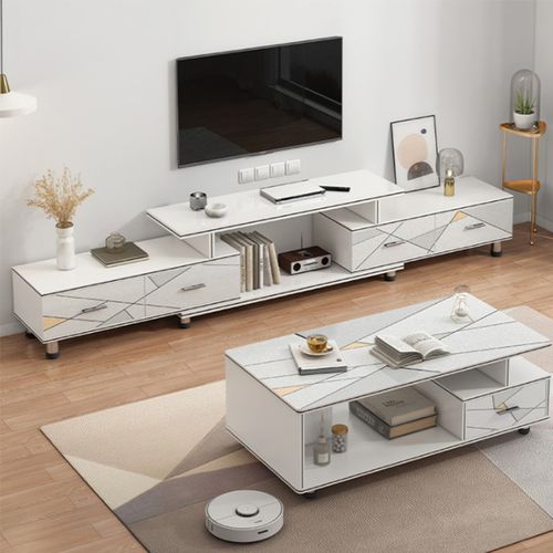 2021新款式流行电视柜茶几组合现代简约小户型简易玻璃地柜轻奢客