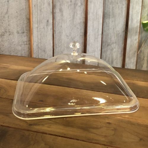 玻璃罩凉菜熟食防尘罩透明盖子展示用 长方形食品防尘