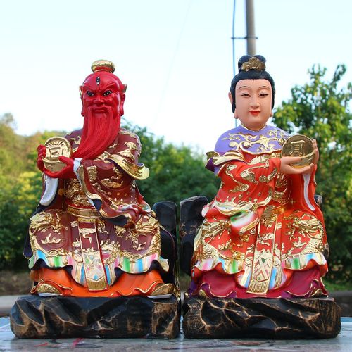 16寸太阴太阳神像太阴娘娘太阳星君日月星君家用供奉摆件树脂佛像