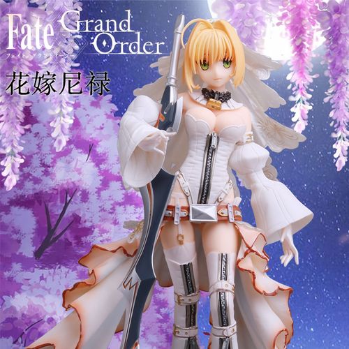 【珠亿】婚纱尼禄手办fgo塞巴2段阶目花嫁少女机箱动漫二次元模型