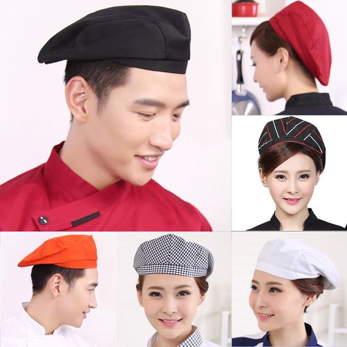 帽子男女厨师帽 餐厅服务员工作帽 贝雷帽鸭舌帽前进帽职业工装帽