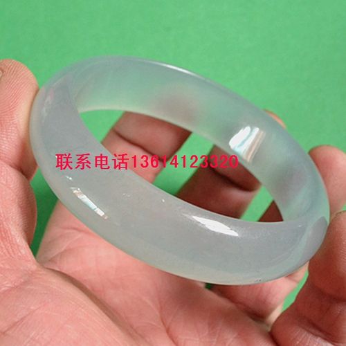 天然玉石手镯 清新剔透芙蓉玉镯子冰透水润玉镯子 内直径62mm