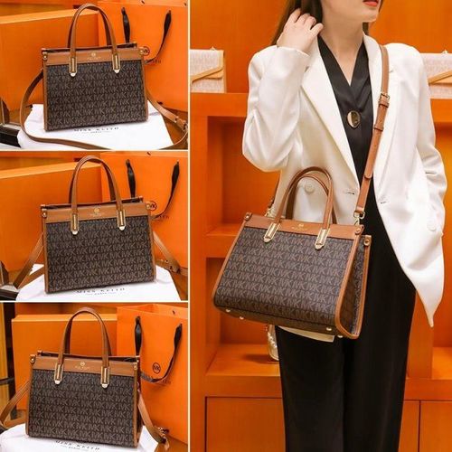 法国miss keith莫奈花宛新款百搭斜跨托特包大容量休闲印花手提包