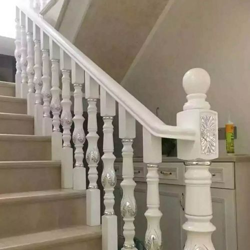 高档实木楼梯扶手立楼 扶漆将军柱定制扶手 护栏别墅栏杆复式奢华
