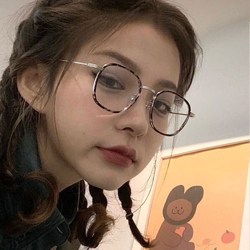 小红书网红款复古豹纹眼镜女近视素颜小脸眼镜框韩版潮可配有度数