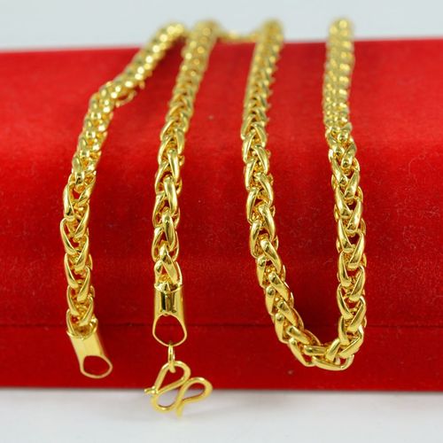 欧币沙金项链男士镀24k仿金越南金项链男女情侣款霸气