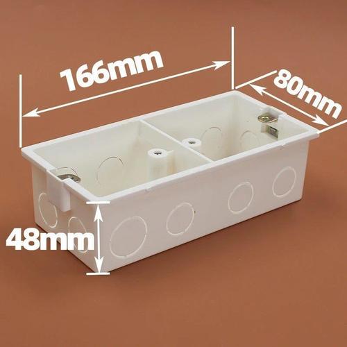 86型暗装底盒  pvc阻燃接线盒 开关插座面板底盒 双联盒 连体盒