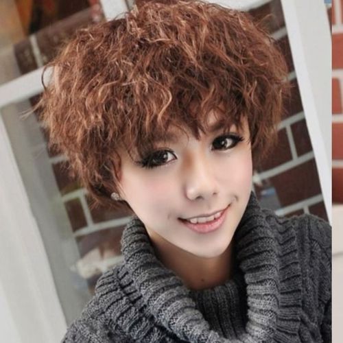 i假发女短发辣妈发型短卷发玉米烫假发套懒人假发短