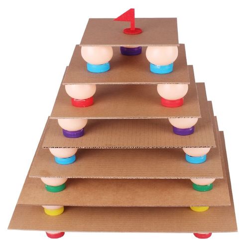 幼儿园益智区材料建构区搭建区域活动投放美工区生活自制蛋塔玩具【4