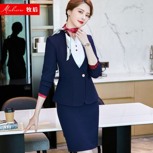 时尚小西装套装女长袖职业装韩版修身气质女装酒店工作服秋季新款