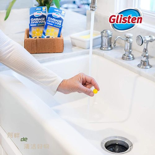 现货 美国glisten厨余粉碎机垃圾处理器柠檬去异味除臭清香丸10粒