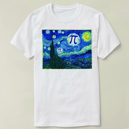 pi in the sky  math maths pi 数学 圆周率 π t-shirt t恤 衣服