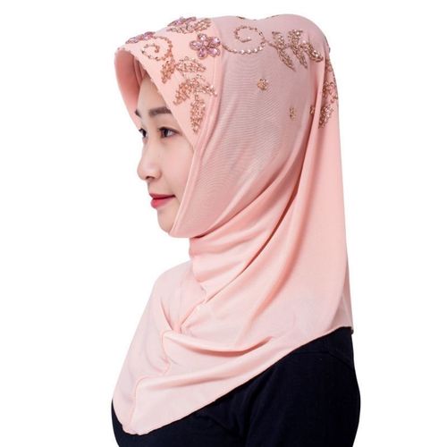 新款穆斯林盖头回族头巾纱巾民族风方便套头新款礼拜女穆丝林帽子