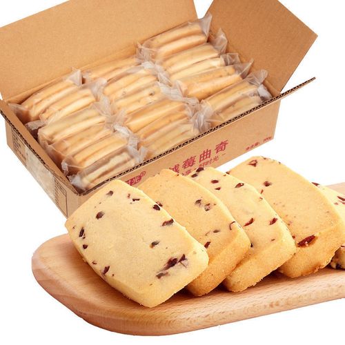 蔓越莓曲奇饼干吃的东西零食小包装网红早餐代餐休闲食品批发整箱