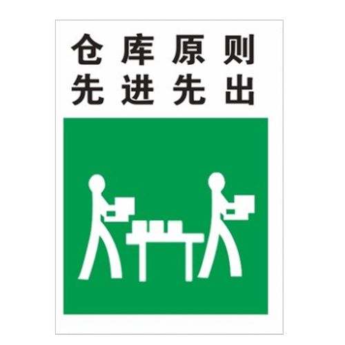仓库仓储管理安全标识标志牌pvc塑料板30x20cm竖款 仓库原则先进先出