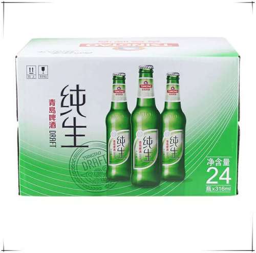 青岛纯生小瓶啤酒 316ml*24瓶 一箱价 量大优惠 青岛啤酒 优价