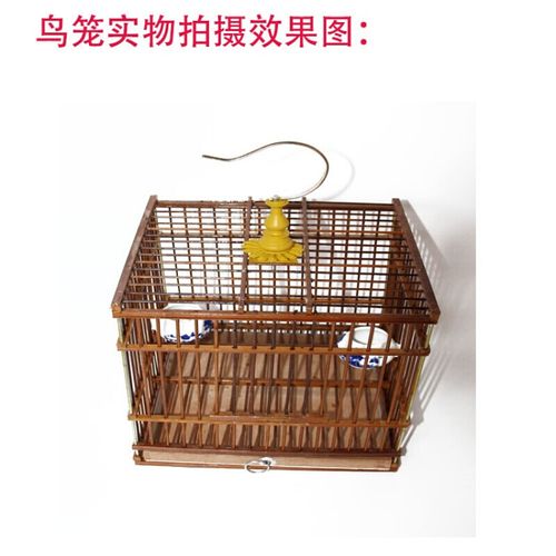 方笼靛颏竹子方笼鸟笼玉鸟相思鸟方笼带配件竹制鸟笼 鸟笼空笼价格