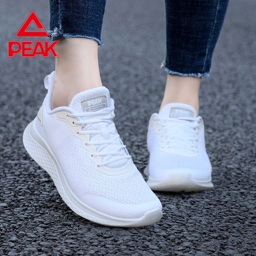 匹克女鞋黑色运动鞋夏季女士休闲潮鞋轻便透气网面跑步鞋百搭舒适休闲