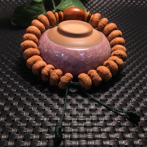 满艺堂木制工艺特色店磨盘莲花菩提1.3cm手串