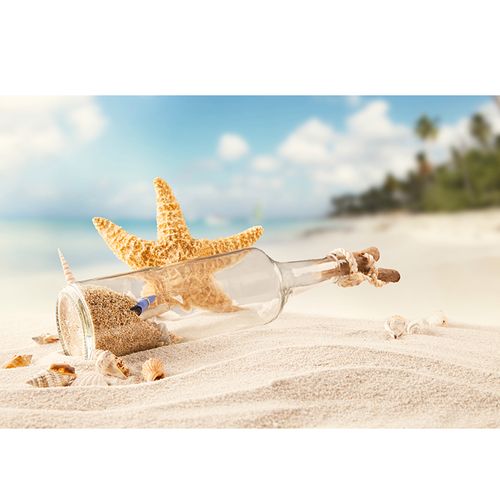 风景画海报大海沙滩贝壳海螺海边风景图餐厅玄关走廊客厅装饰墙画