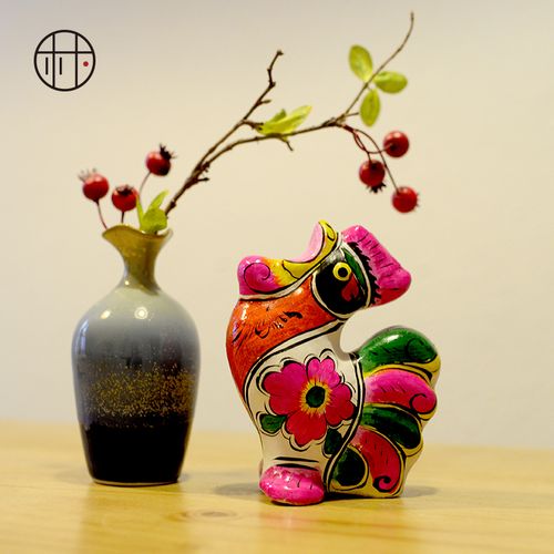 中朴凤翔泥塑礼盒12生肖泥塑摆件商务出国非遗礼品民间特色工艺品