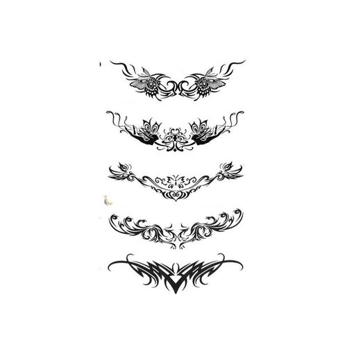 黑暗系纹身贴贴纸小尺寸防水男持久霸气小腹臂环文身环状a图腾贴