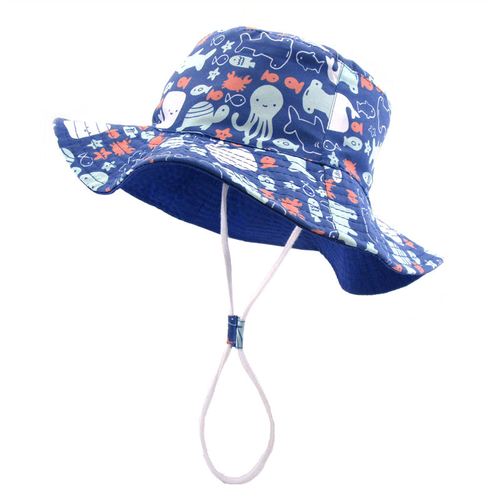 noabat儿童帽子春夏季男童太阳帽卡通遮阳帽沙滩女宝宝大沿渔夫帽