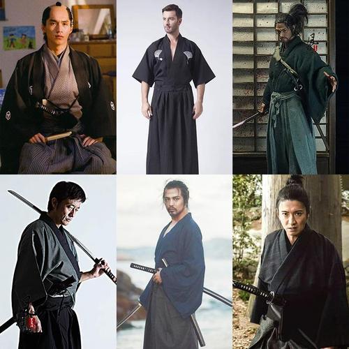 影视古装日本正装武士服和服忍者刀客装日本传统武士道剑客演出服【5
