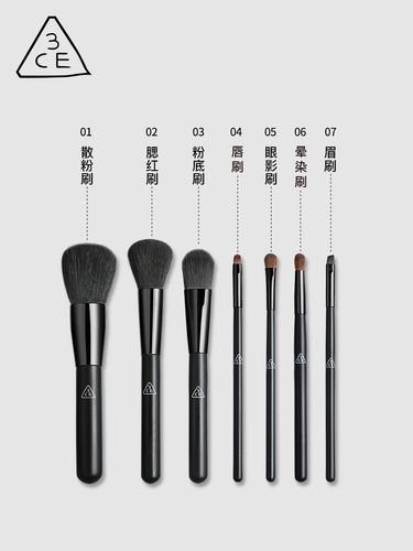 3ce化妆刷子套装散粉刷晕染刷眉刷眼影刷便携美妆工具网红全套刷
