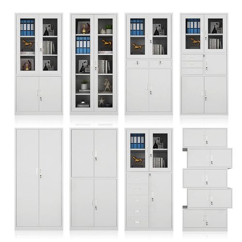 钢制办公室文件柜 铁皮柜子档案资料柜财务凭证柜带锁储物柜