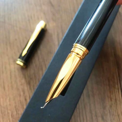 (送笔尖)英雄7006弯尖美工钢笔学生硬笔书法练字素描弯头签字笔