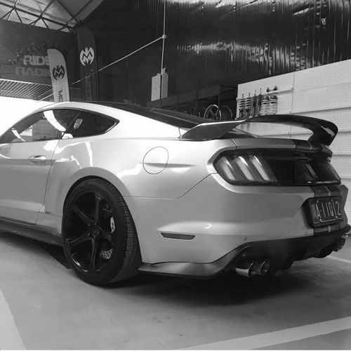 福特野马尾翼改g mustan5专用谢尔比装t3g0碳纤维高架后定风尾翼