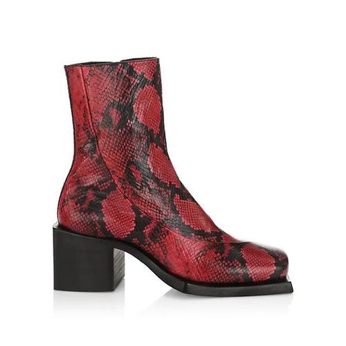 sunni sunni靴子踝靴|reese snake-embossed boots