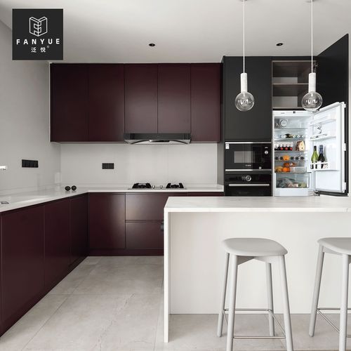 泛悦整体橱柜定做爱格现代风格极简主义厨房柜子全屋定制设计定制