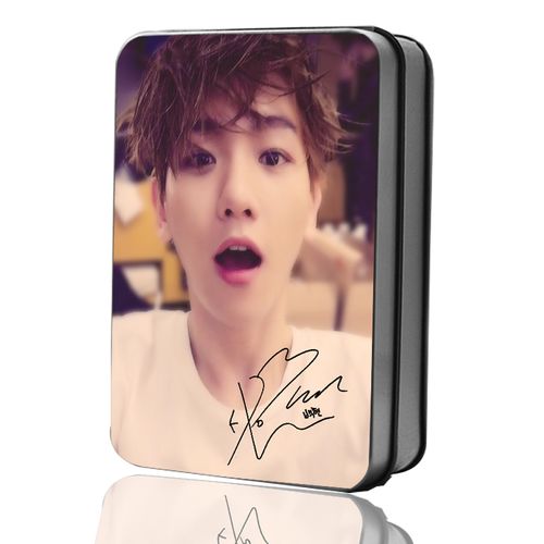 exo baekhyun 边伯贤个人签名自拍照片 周边lomo 拍立得卡