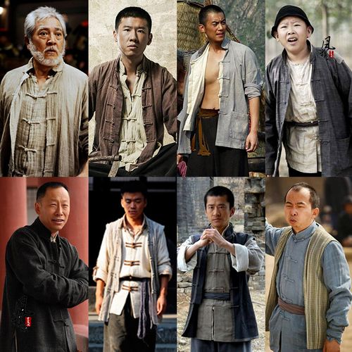 影视古装民国服男土匪服土八路服农民装百姓服棉麻话剧群演演出服