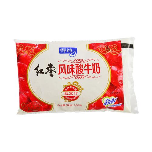 得益大红枣酸牛奶160g/袋保加利亚牛乳营养风酸酸奶