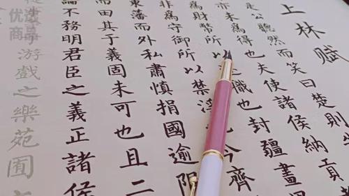 手写上林赋成品写完写好的长卷硬笔写上林赋得心上人练字帖送女友
