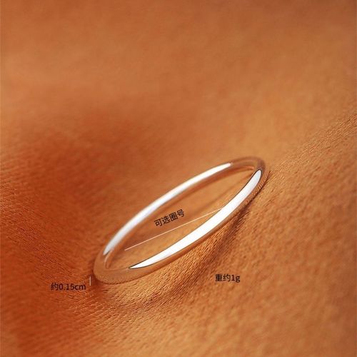 永久不掉色银戒指女s999纯银足银戒指复古闭口戒指
