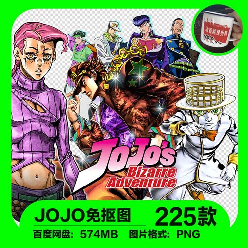 jojo的奇妙冒险免抠图片动漫动画高清设计人物电子手账ps素材png